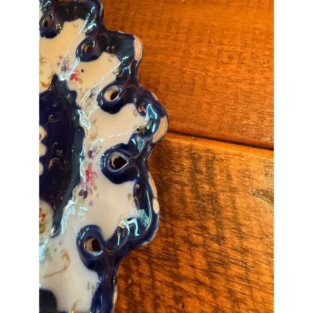 Antique Nippon Style Hand Painted Porcelain Dish Unmarked